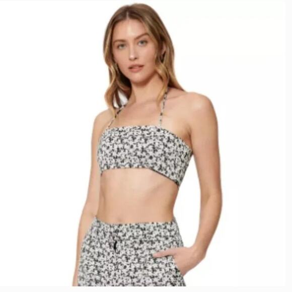 Bar III Sofia Richie Satin Ditsy Print Bralette - Picture 1 of 9